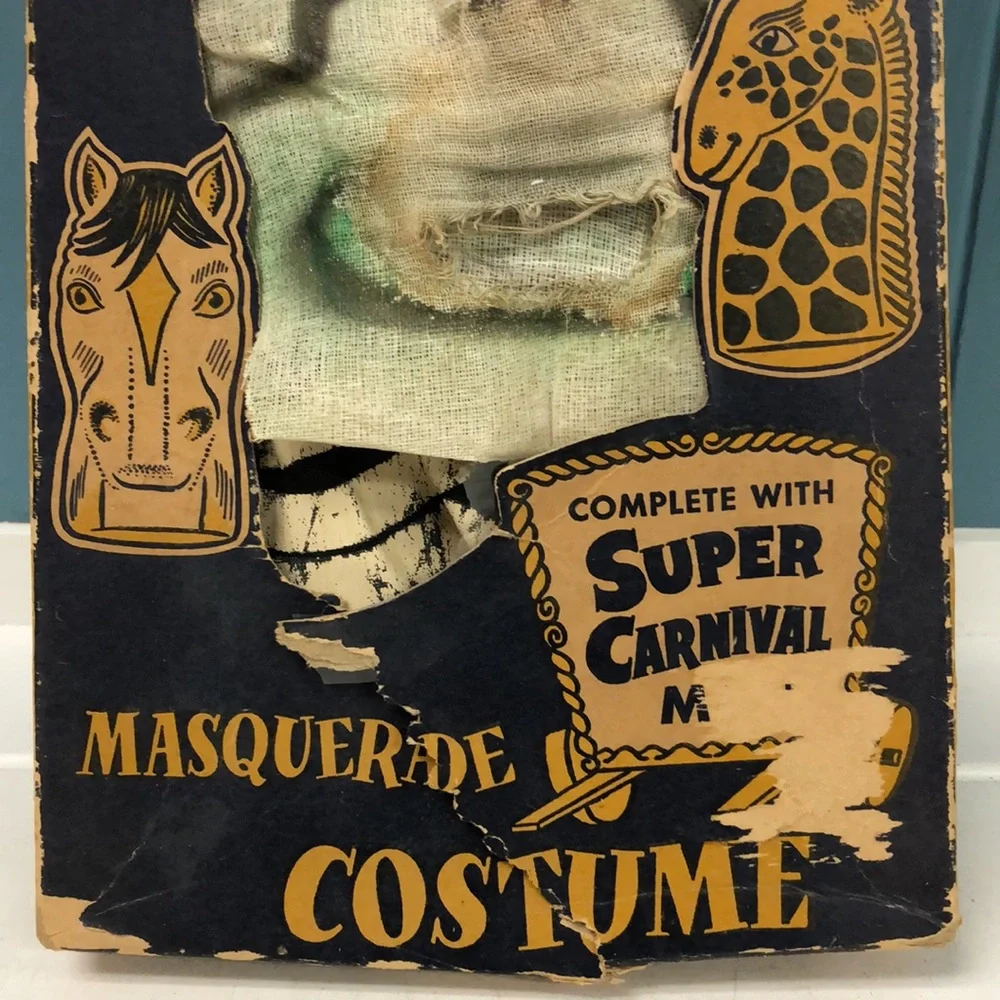 Vintage Ben Cooper Inc Spotlite Skeleton Halloween 2 kids Costume in box oddity‎